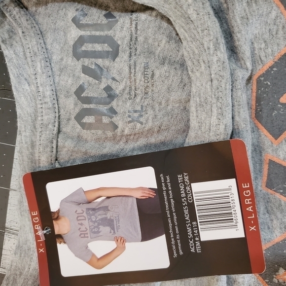 New ACDC Highway To Hell '79 Gray Graphic Band Short Sleeve T-shirt Size XL - Picture 9 of 9